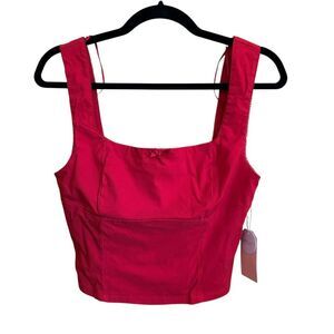 Blashe Los Angeles Women’s Red Corset Square Neck Tank Medium